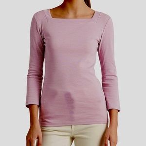 ~ NWT ~ LAUREN Ralph Lauren "Striped Stretch Cotton Top"